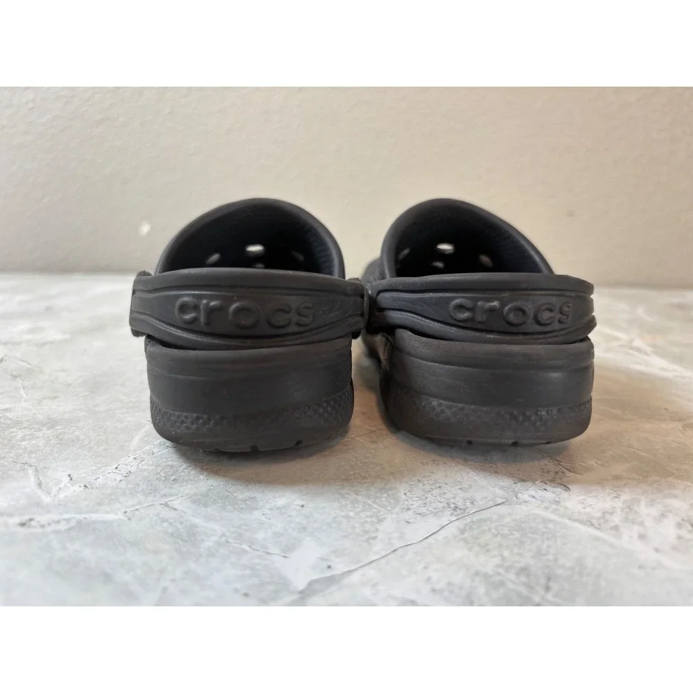 Crocs‎ Baya Clogs Kids Size C8 Black Slip On Water Shoes Sandals 10190